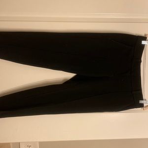 Black stretch dress pants Loft size 4P zippers on ankles